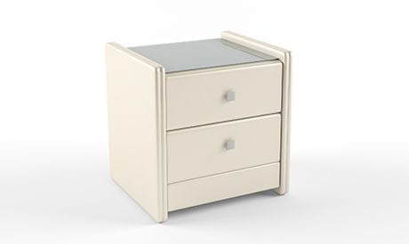 Тумба прикроватная с 2-мя ящиками Бежевая_0