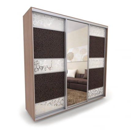 Шкаф-купе 3-х дверный Акцент-Лайн КС 2100х600 Ясень шимо тёмный_0