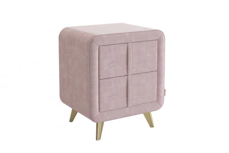 Тумба прикроватная Софи 2 TM-001.2 нежно-розовый (велюр)_0