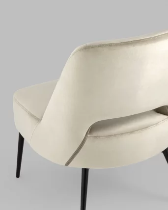 Кресло лаунж Бостон велюр Бежевый_6