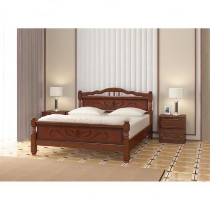 Кровать из массива Карина-5 200х120 Орех_1