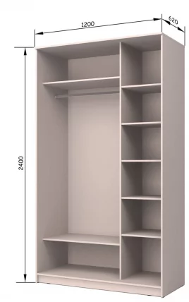 Шкаф-купе Хит-24-12-55 Аруба Венге_3