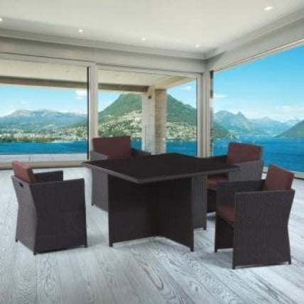 Комплект плетеной мебели T300A/Y300A-W53 Brown 4Pcs_1