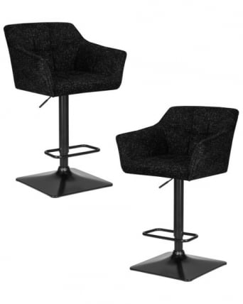 Стул барный DOBRIN RALF (черный твид (LEO18)) 2 шт_0