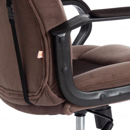 Кресло DRIVER (22) флок/ткань, коричневый, 6/TW-24_11