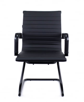 Кресло для персонала Everprof Leo Black CF Экокожа Черный_2