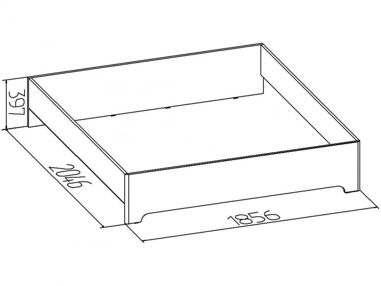 Кровать (1800) Эко 1 Дуб сонома (спальня)_1