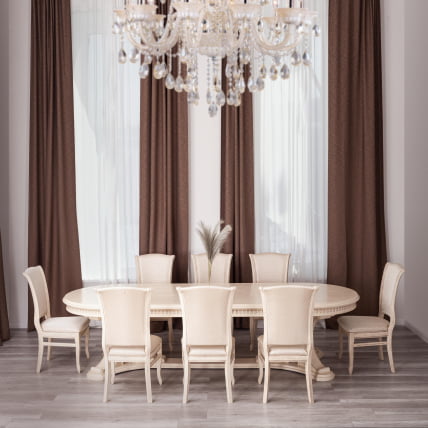 Стол VERSAL овальный бук, мдф, 300 (350/400) х 110 х 78 см, бежевый патина_11