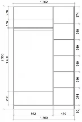 Шкаф-купе Хит-23-14-77 Лондон Ясень шимо светлый_2