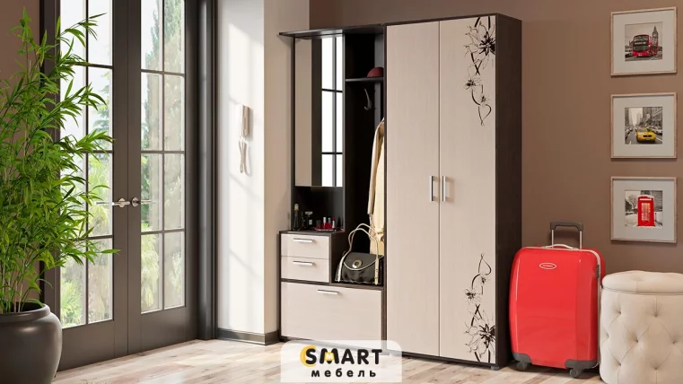 Набор мебели для прихожей Витра № 1 Венге Цаво Дуб Белфорт с рисунком_0