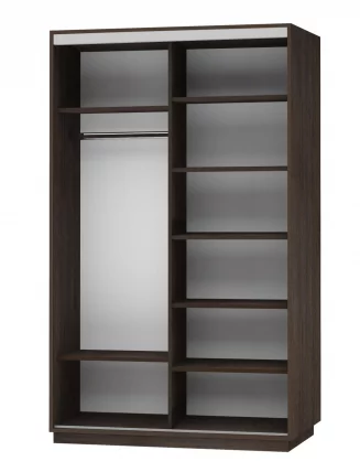 Шкаф-купе двухдверный Экспресс Дуо 1600х2400h Белая орхидея/Венге_1