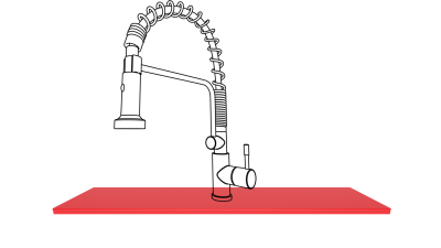 Подставка под кран Kit Kraken WING-GREEK ПодставкаПодКранWING-GULFRED_0