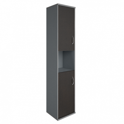 Шкаф высокий узкий левый Riva А.СУ-1.5 Л Венге/Металлик_0