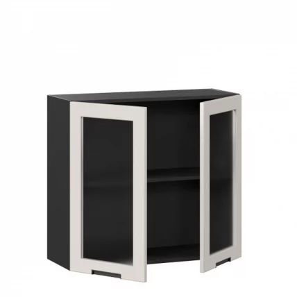 Шкаф кухонный 800 со стеклом Джамис ЛД 296.360.000.149 Черный Кашмир_1