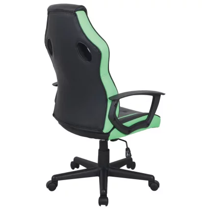 Кресло компьютерное BRABIX Fighter GM-008 экокожа Черное/зеленое_2