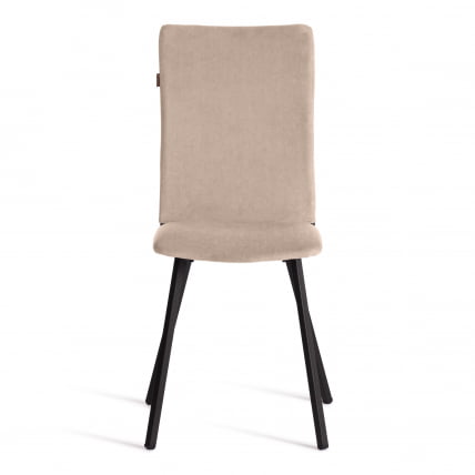 Стул обеденный La Rousse (2 шт. в упаковке) NEW, велюр, бежевый/черный, 7, 45х55х93 см_3
