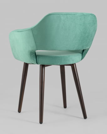 Стул с подлокотниками Саймон велюр Морской_5