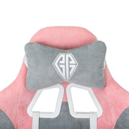 Кресло компьютерное BRABIX Forcer GM-127, 2 подушки, ткань, розовое/серое_9