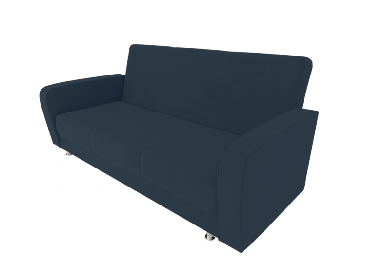 Диван Кристина (Большой диван) (Berhouse) Цвет фасада: Синий Велюто 54; Тип: Прямой; Материал фасада: Металл/Велюр_0