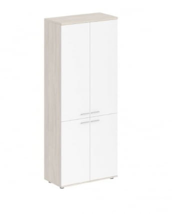 Шкаф высокий четырехдверный Sigma SG.811.OL.WH.WH Дуб светлый Белый_0