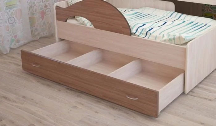 Ящик для кровати 160 РАДУГА Ясень шимо темный / Ясень шимо светлый_0