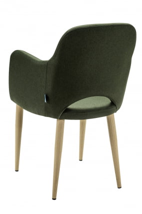 Кресло Ледгер К темно-зеленый/нат.дуб / Ledger_2