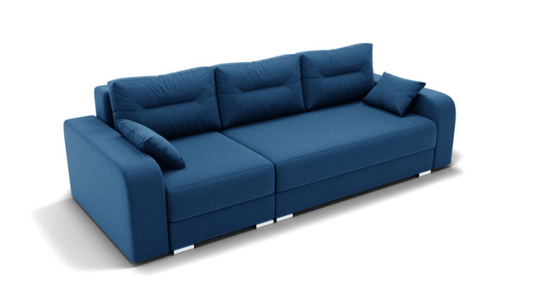 Диван Модерн -2 угол левый/правый (ЗР) Цвет фасада: Синий; Тип: Левый/правый; Материал фасада: Металл/Велюр_0