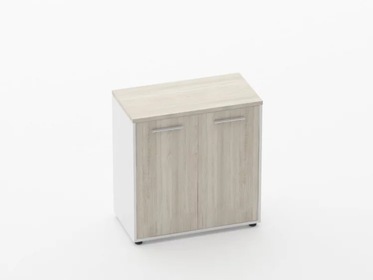 Шкаф 1 широкий закрытый Deka 10.08.111 Дуб Сантана светлый/Белый_0