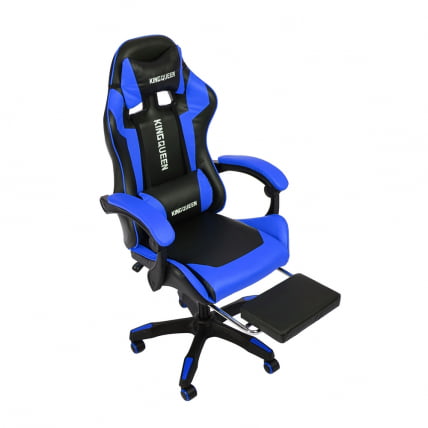 Кресло 1206 KINGQUEEN цвет черный/синий с массажем 1206-black-blue-mass_6