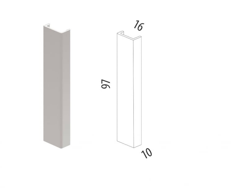 Заглушка для цоколя ЗЦП1 торцевая Светло-серая_1