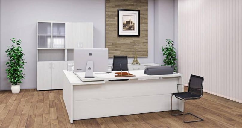 Стол руководителя YALTA LT-A20 Снежная Патина_4