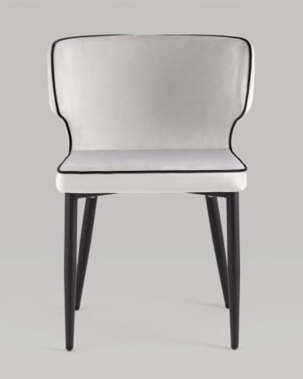 Стул Матео с кантом велюр Светло-серый_7