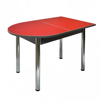 Стол Пристенный ХРОМ 1 кат. 4046  ЛДСП венге_0