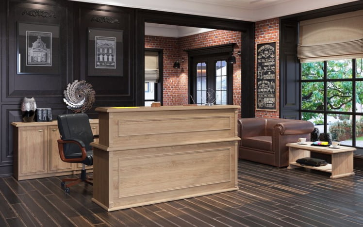 Стойка ресепшен RMS 160 Орех гарда_3