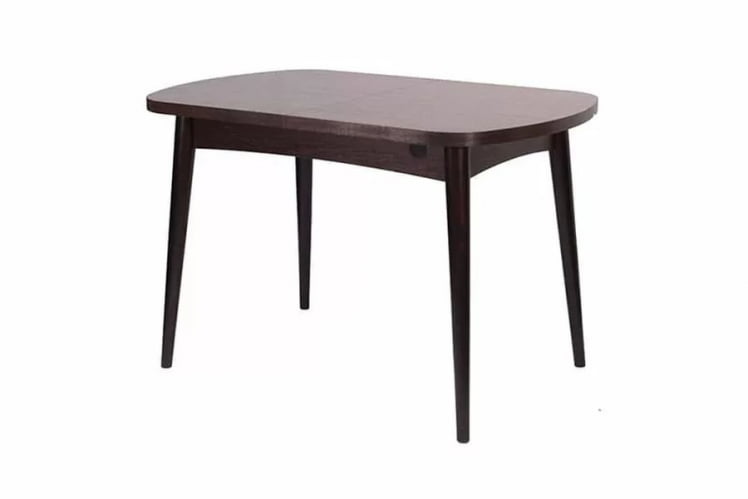 Стол раскладной Ялта с цилиндрическими опорами Венге Анкор темный_0