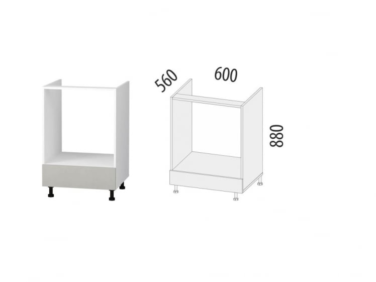 Напольный шкаф под встраиваемую технику с ящиком Бостон 104.57_2