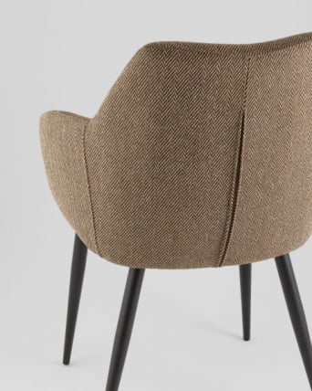 Стул обеденный Катйс оливково-бежевый елочка / Katys_5