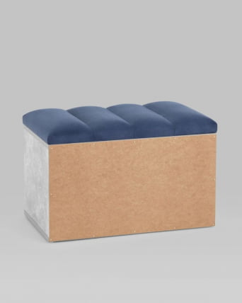 Обувница Хольст серая велюр Синий_5