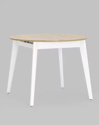 Стол раздвижной Rondo 100-135 Дуб/белый_2