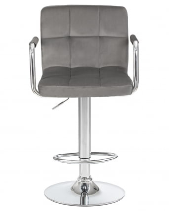Стул барный DOBRIN KRUGER ARM Серый велюр MJ9-75_5