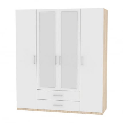 Шкаф распашный R-198х180х45-2-M(ДСС-Белый)_0