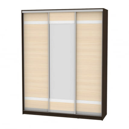 Шкаф-купе B-230х180х60-3(Венге-ДМ-D9D10D9)_0