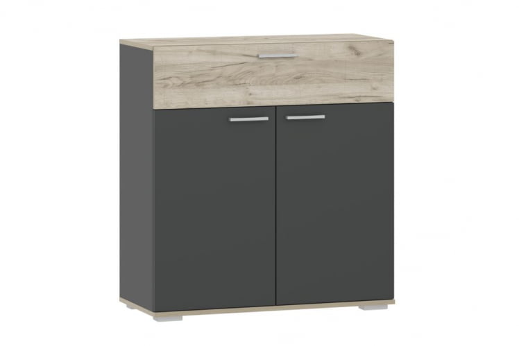 Тумба Санти НМ 013.77 Антрацит/Дуб Крафт Серый_0