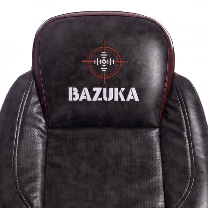 Кресло BAZUKA кож/зам, серый/коричневый, 2TONE/2TONE перф/2TONE_7