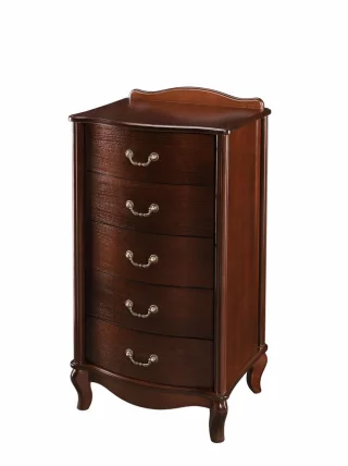 Комод Джульетта узкий (5 ящиков+цоколь) Миланский орех_0