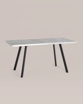 Стол обеденный раскладной Плаин 116-158 Бетон-черный / Plain_3