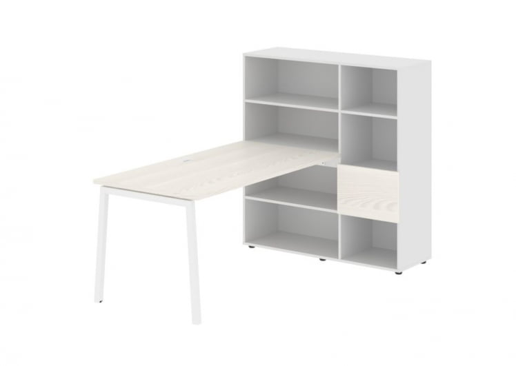 Рабочая станция EDIS ELRST 1215 Ясень Траун Белый Белый_0