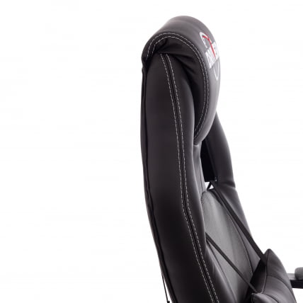 Кресло DRIVER (22) кож/зам/ткань, черный/серый, 36-6/TW-12_10