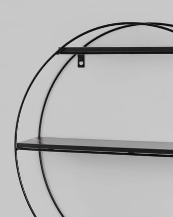 Полка Luna черная Черный мрамор_3