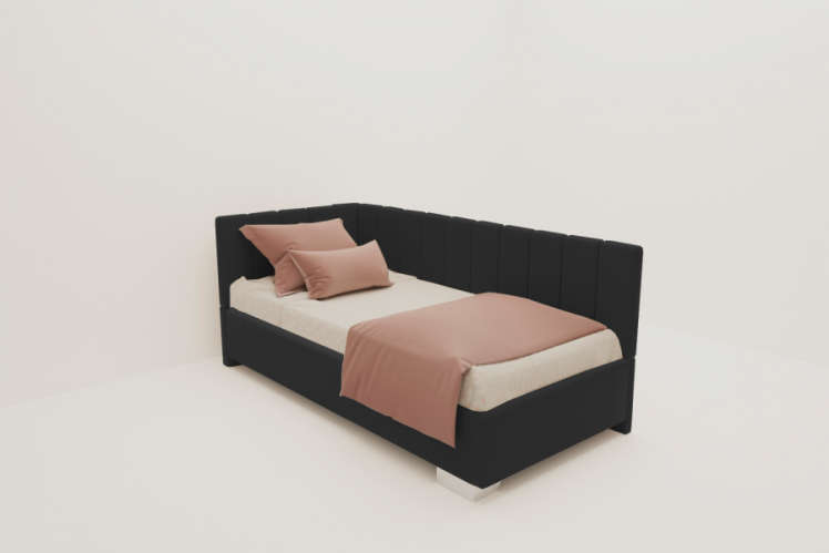 ДЕТСКАЯ МЯГКАЯ ИНТЕРЬЕРНАЯ КРОВАТЬ ТЕРРА БЕЗ ОСНОВАНИЯ (BERHOUSE) Материал фасада: Металл/Велюр; Спальное место: 1200х1900; Цвет: Серый_0